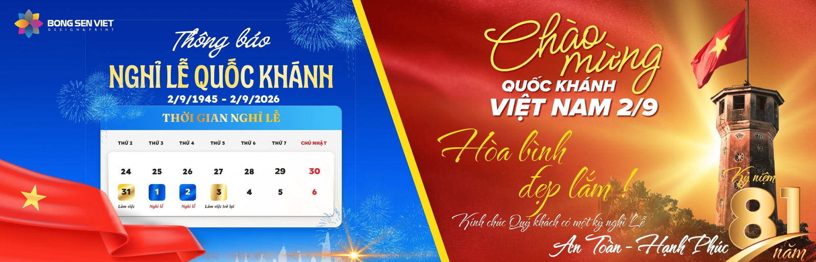 nghỉ lễ 2/9